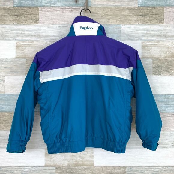 Columbia Vintage 90s Bugaboo 3 in 1 Ski Jacket Purple Blue Retro Kids Unisex 7 8 - Picture 5 of 11